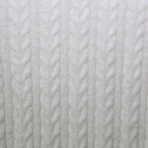 Brooks Brothers Cashmere Cable Knit Sweater Cream Long Sleeve Size Large H13210 - Picture 8 of 12